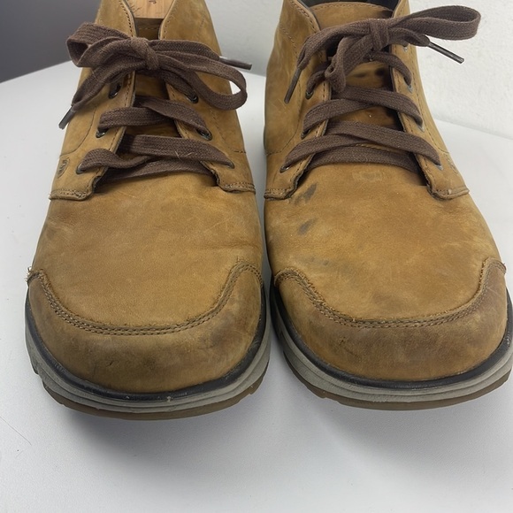 Eddie Bauer Brown Suede Lace Up Half Boots Vibram Soles Sz 12 Chukka Boots - Picture 10 of 14
